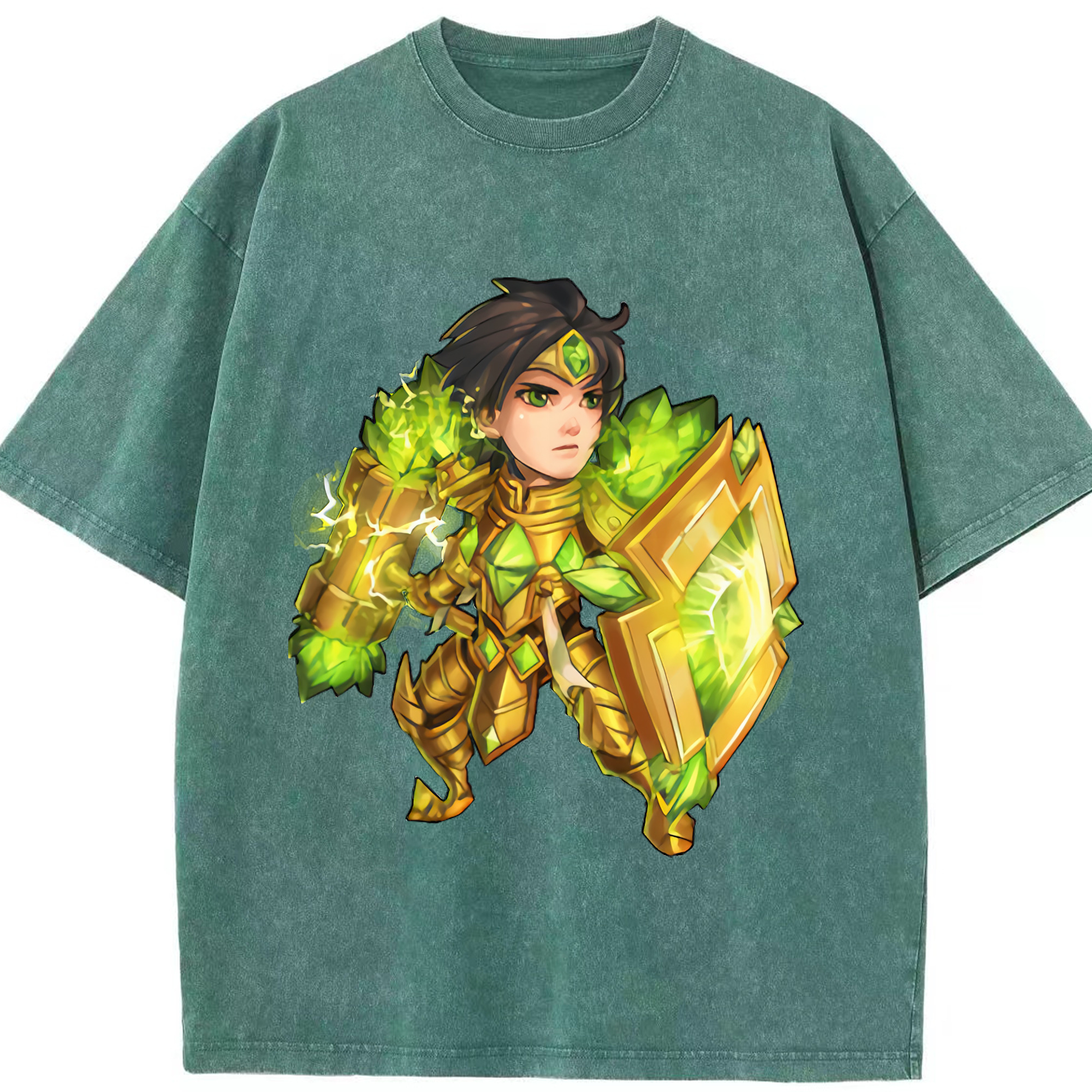 リーグ・オブ・レジェンド League of Legends LOL 綿100% ヴィンテージ風 半袖Tシャツ（フロントプリント）